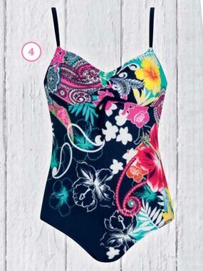 Sunmarin One-piece Paisley Print Swimsuit Size 10